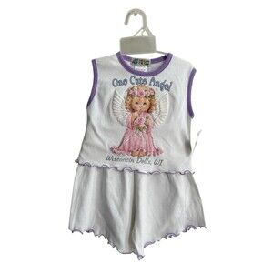 Vintage Y2K Toddler Girls 2 Piece Outfit Wisconsin Dells Size Small NWT Angel WI
